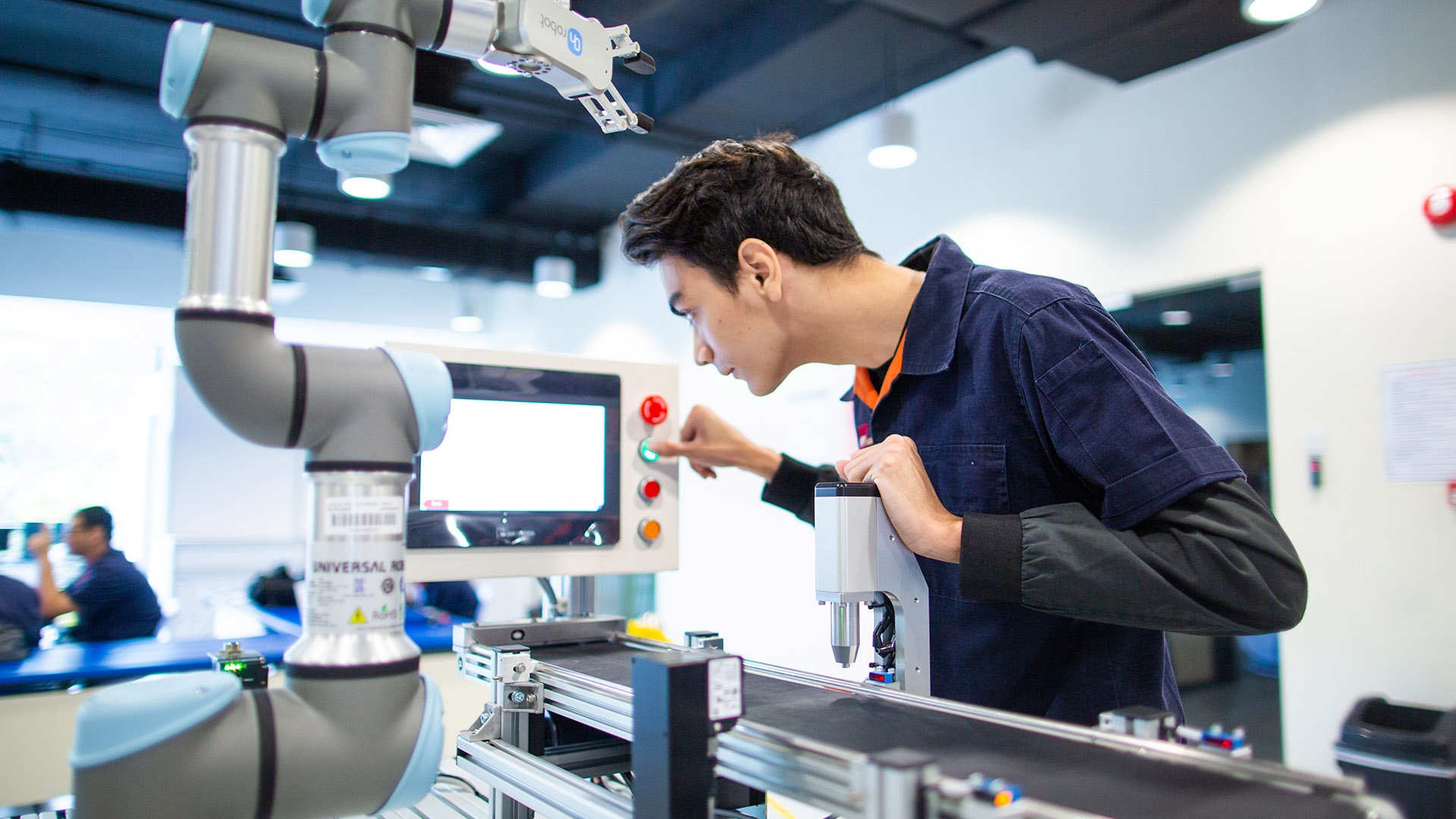 Student Using High Technology Electronics